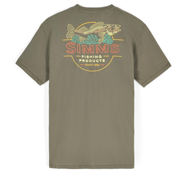 Футболка Simms Neon Draft T-Shirt (Мужской; S; Army Green)